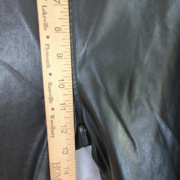 David Lerner X Evereve Faux Leather Pants Womens L Black Skinny‎ - Picture 7 of 11